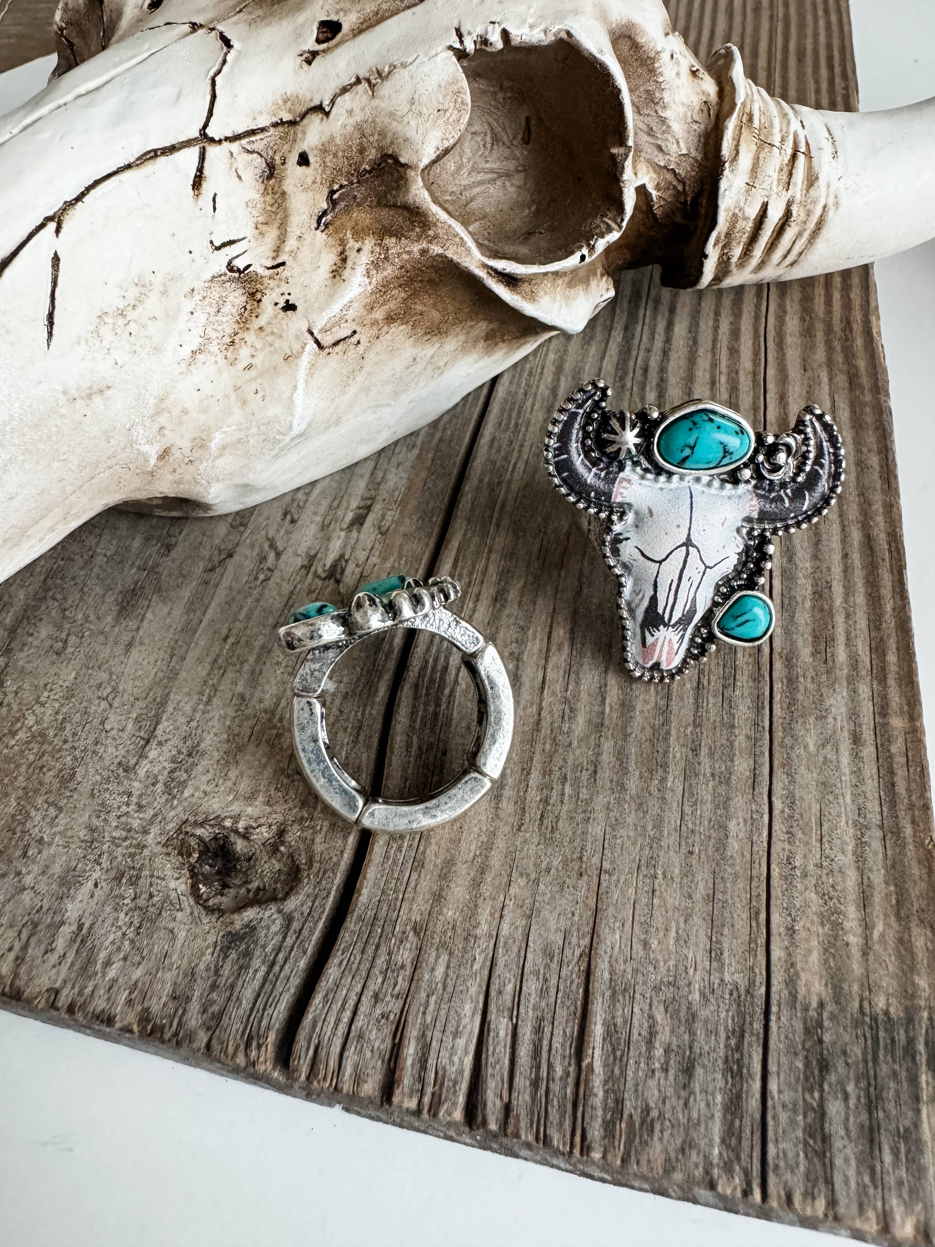 Western Pendant Adjustable Ring - Cactus | Steer 